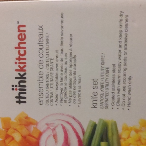 Think Kitchen knife set NWT 3pc set - Picture 10 of 12